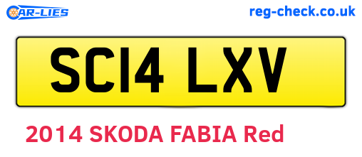 SC14LXV are the vehicle registration plates.
