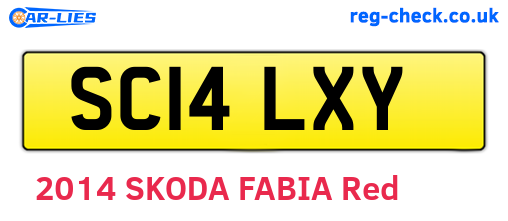 SC14LXY are the vehicle registration plates.