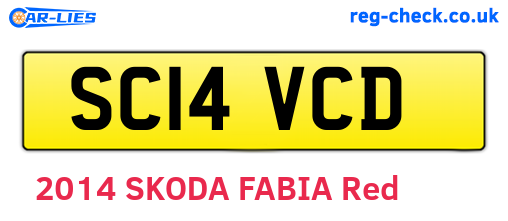 SC14VCD are the vehicle registration plates.
