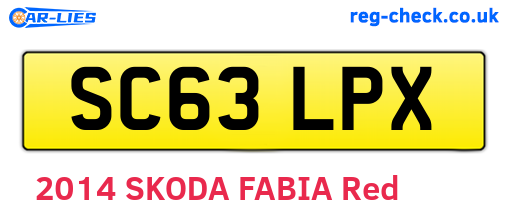 SC63LPX are the vehicle registration plates.