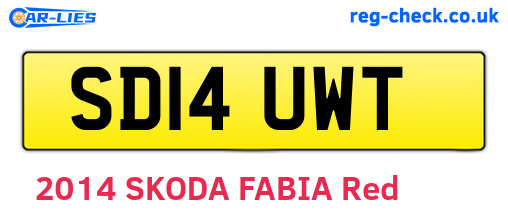 SD14UWT are the vehicle registration plates.