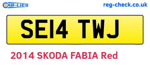 SE14TWJ are the vehicle registration plates.