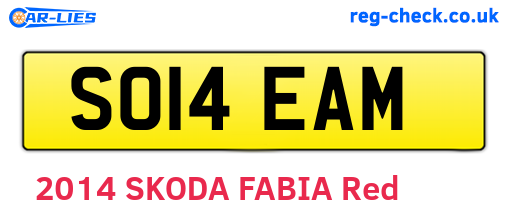 SO14EAM are the vehicle registration plates.