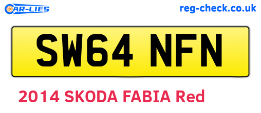 SW64NFN are the vehicle registration plates.