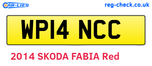 WP14NCC are the vehicle registration plates.
