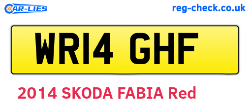 WR14GHF are the vehicle registration plates.