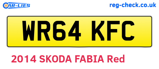 WR64KFC are the vehicle registration plates.