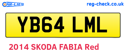 YB64LML are the vehicle registration plates.