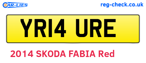 YR14URE are the vehicle registration plates.