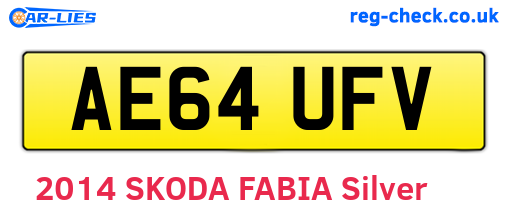 AE64UFV are the vehicle registration plates.
