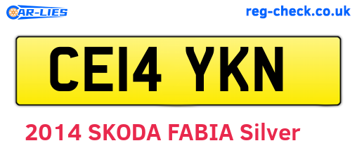 CE14YKN are the vehicle registration plates.