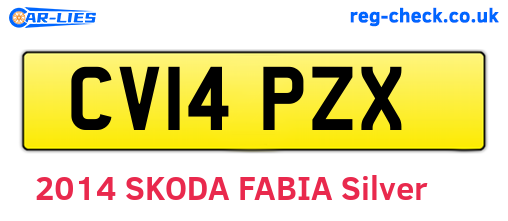 CV14PZX are the vehicle registration plates.