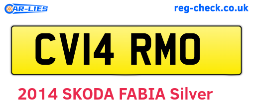 CV14RMO are the vehicle registration plates.