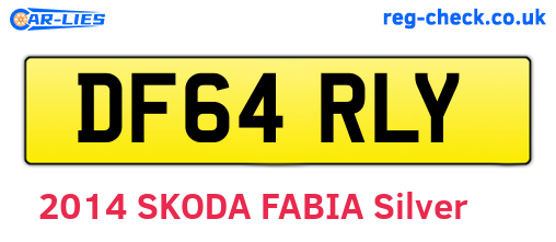 DF64RLY are the vehicle registration plates.