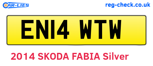 EN14WTW are the vehicle registration plates.