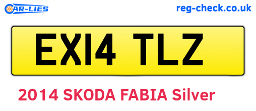 EX14TLZ are the vehicle registration plates.