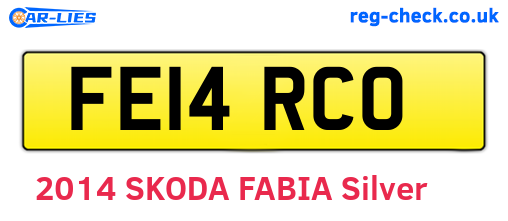 FE14RCO are the vehicle registration plates.