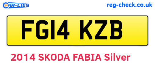 FG14KZB are the vehicle registration plates.