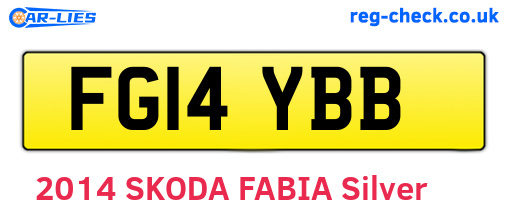 FG14YBB are the vehicle registration plates.