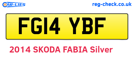 FG14YBF are the vehicle registration plates.
