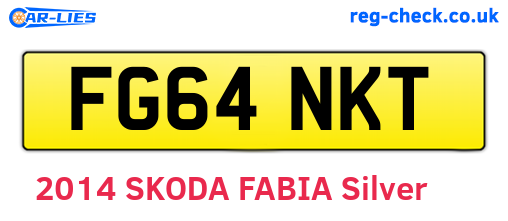FG64NKT are the vehicle registration plates.