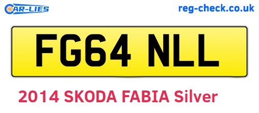 FG64NLL are the vehicle registration plates.