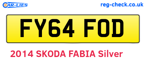 FY64FOD are the vehicle registration plates.