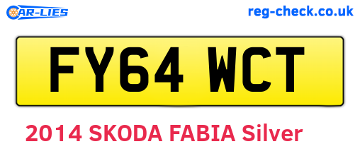 FY64WCT are the vehicle registration plates.