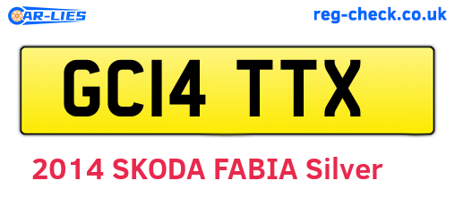 GC14TTX are the vehicle registration plates.