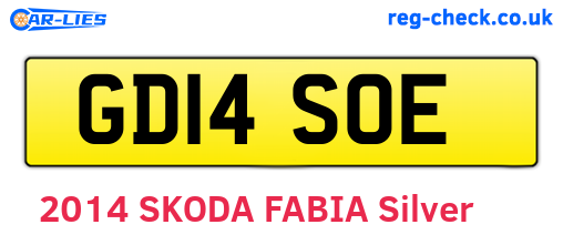 GD14SOE are the vehicle registration plates.