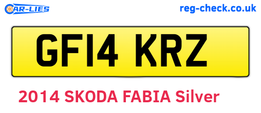 GF14KRZ are the vehicle registration plates.