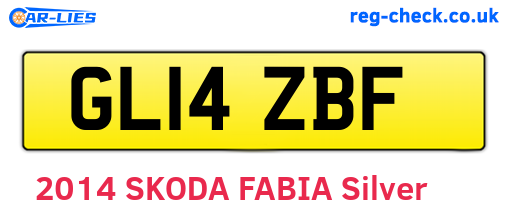 GL14ZBF are the vehicle registration plates.