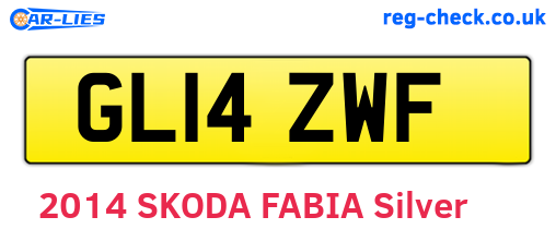 GL14ZWF are the vehicle registration plates.