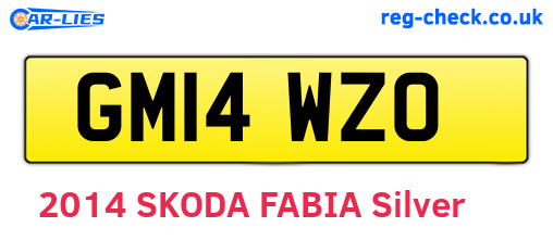 GM14WZO are the vehicle registration plates.