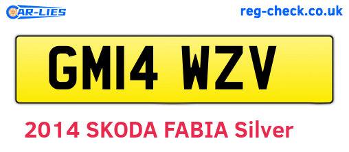 GM14WZV are the vehicle registration plates.