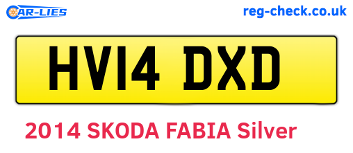 HV14DXD are the vehicle registration plates.