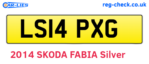 LS14PXG are the vehicle registration plates.