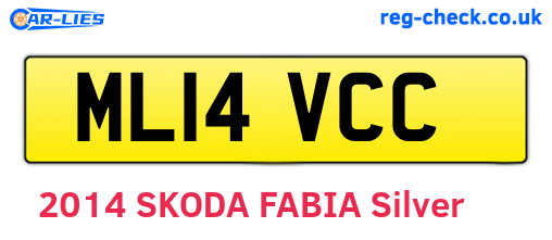 ML14VCC are the vehicle registration plates.