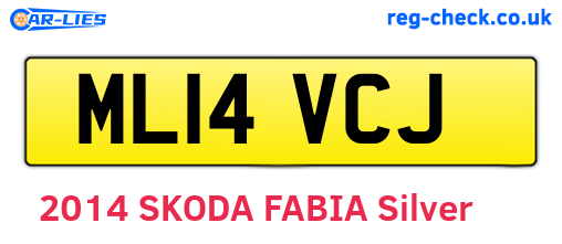 ML14VCJ are the vehicle registration plates.