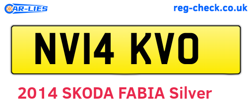 NV14KVO are the vehicle registration plates.