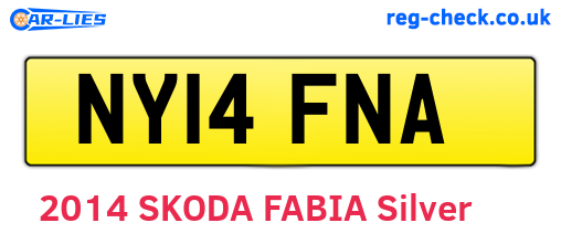 NY14FNA are the vehicle registration plates.