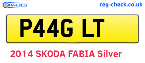P44GLT are the vehicle registration plates.