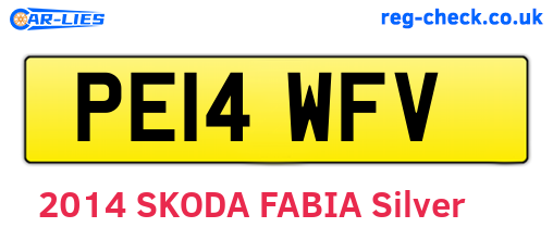 PE14WFV are the vehicle registration plates.