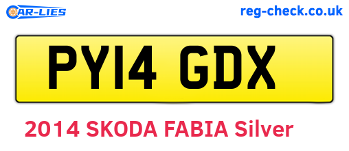 PY14GDX are the vehicle registration plates.