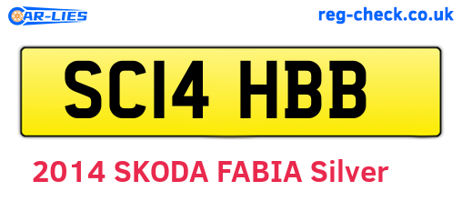 SC14HBB are the vehicle registration plates.