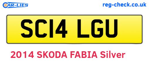 SC14LGU are the vehicle registration plates.
