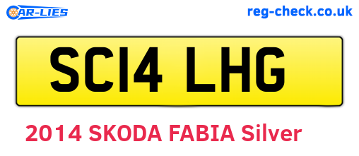 SC14LHG are the vehicle registration plates.