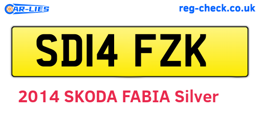 SD14FZK are the vehicle registration plates.