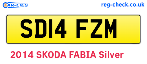 SD14FZM are the vehicle registration plates.