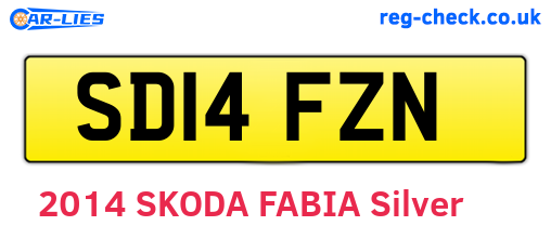 SD14FZN are the vehicle registration plates.